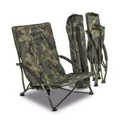 Solar Tackle Undercover Camo Foldable Easy Chair - Low